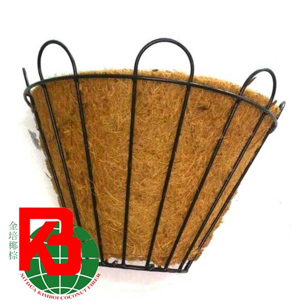 Wall-mounted coir basket